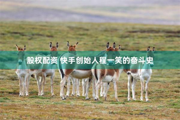 股权配资 快手创始人程一笑的奋斗史