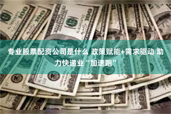 专业股票配资公司是什么 政策赋能+需求驱动 助力快递业“加速跑”