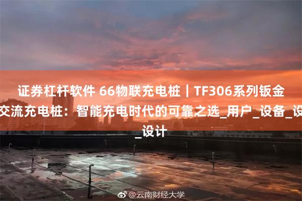 证券杠杆软件 66物联充电桩｜TF306系列钣金款交流充电桩：智能充电时代的可靠之选_用户_设备_设计