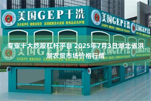 专业十大炒股杠杆平台 2025年7月3日湖北省洪湖农贸市场价格行情