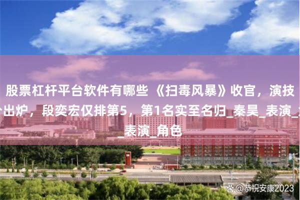 股票杠杆平台软件有哪些 《扫毒风暴》收官，演技评分出炉，段奕宏仅排第5，第1名实至名归_秦昊_表演_角色